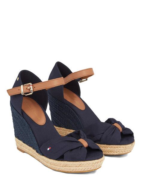 TOMMY HILFIGER BASIC Sandali espadrillas alti open toe space blue - Scarpe Donna