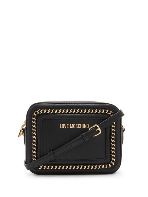 LOVE MOSCHINO METALLIC CHAIN Borsa piccola a tracolla Nero - Borse Donna