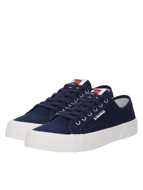 TOMMY HILFIGER TJ LACE UP Snakers in canvas dark night navy - Scarpe Uomo