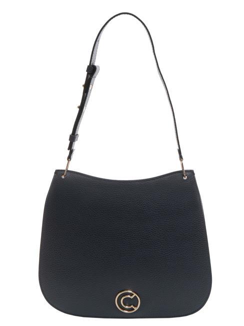 COCCINELLE LEILANI Borsa a spalla in pelle martellata blu navy - Borse Donna