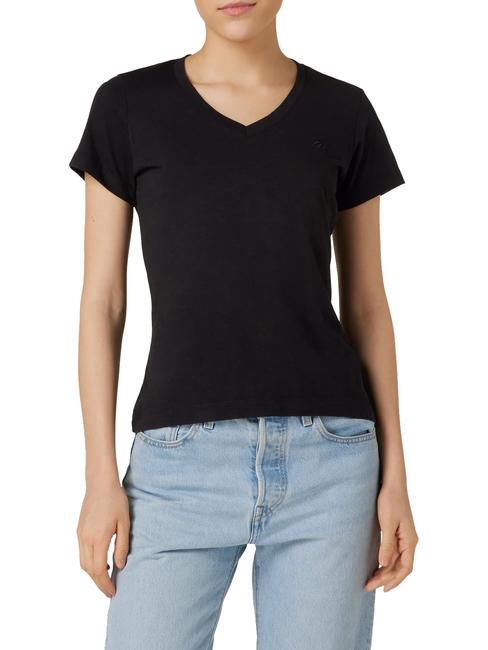 GUESS SLUBBY T-shirt a maniche corte jetbla - T-shirt e Top Donna