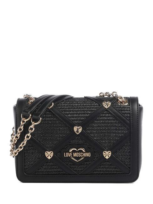 LOVE MOSCHINO RAFFIA Borsetta a spalla / a tracolla Nero - Borse Donna