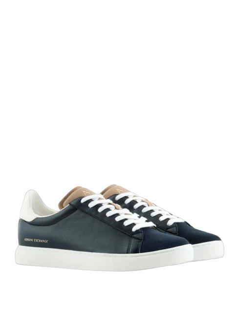 ARMANI EXCHANGE A|X Sneakers in pelle navy+off white+dune - Scarpe Uomo