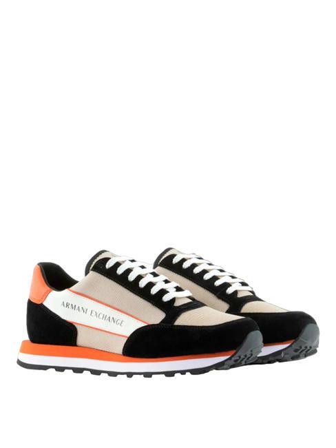 Armani Exchange Osaka Sneakers Uomo Black Orange Cream Acquista