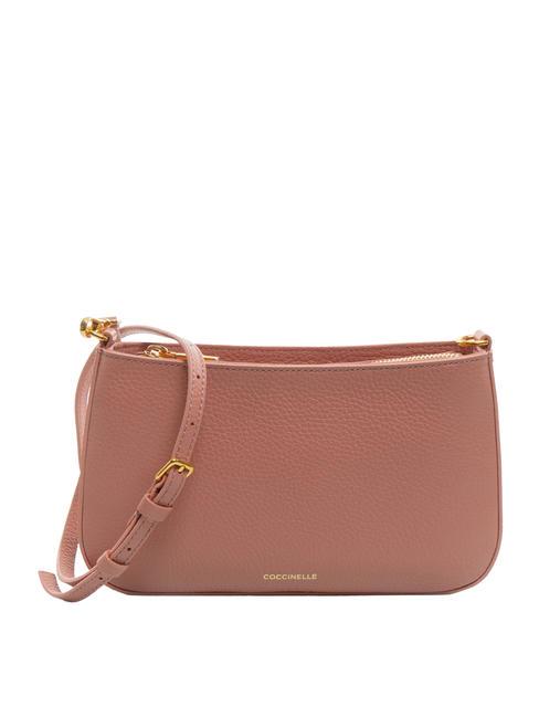 COCCINELLE LILY Borsa pelle martellata manico catena camelia - Borse Donna