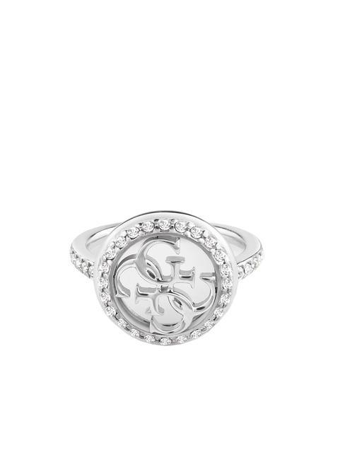 GUESS LIFE IN 4G Anello con logo e cristalli SILVER - Anelli