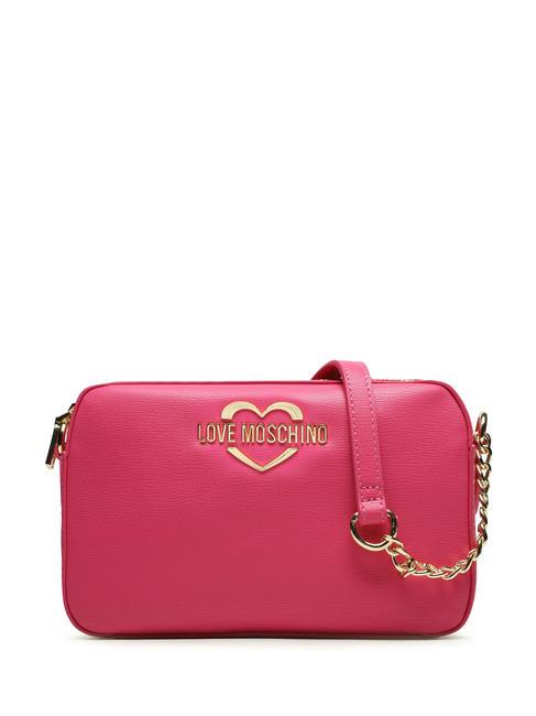 LOVE MOSCHINO HOLLIES Mini Bag a tracolla fuxia - Borse Donna