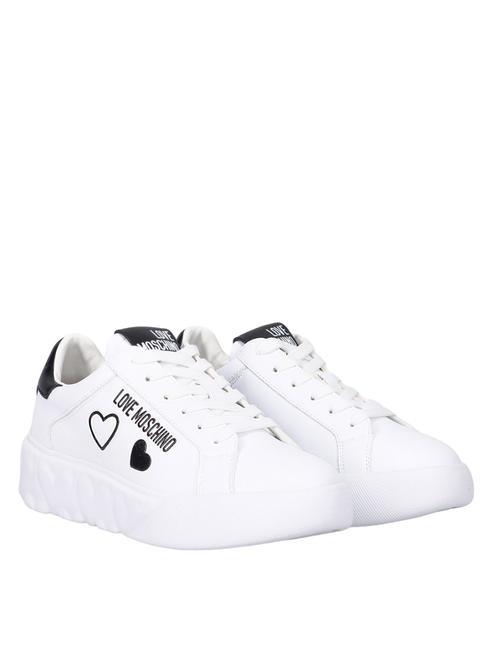 LOVE MOSCHINO HEART45 Sneakers in pelle BEIGE - Scarpe Donna