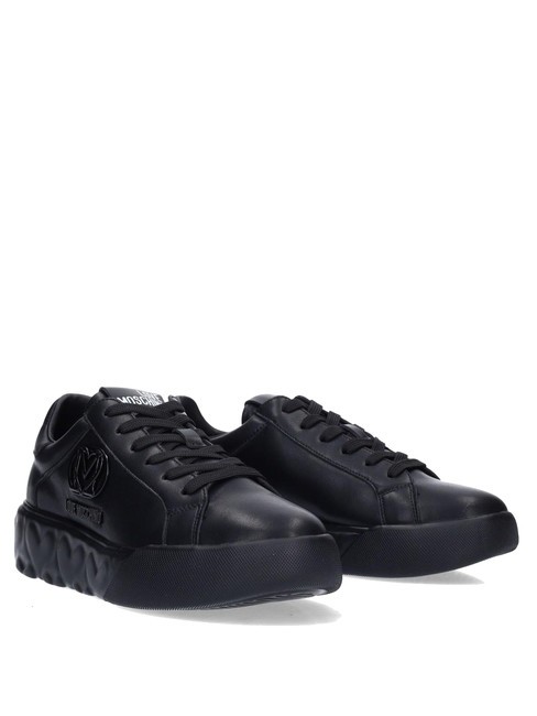 LOVE MOSCHINO HEART45  Sneakers in pelle Nero - Scarpe Donna