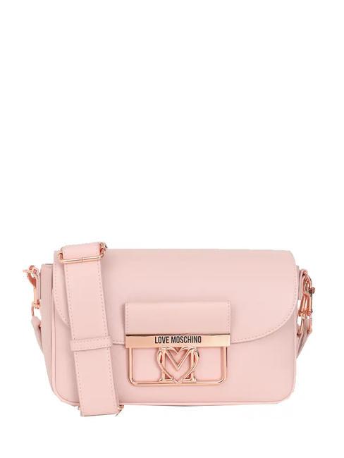 LOVE MOSCHINO PLAQUE METALLIC Borsa piccola a spalla cipria - Borse Donna