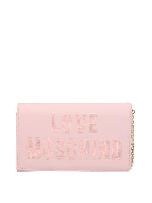 LOVE MOSCHINO SPARKLING Borsa con flap a tracolla Nude - Borse Donna