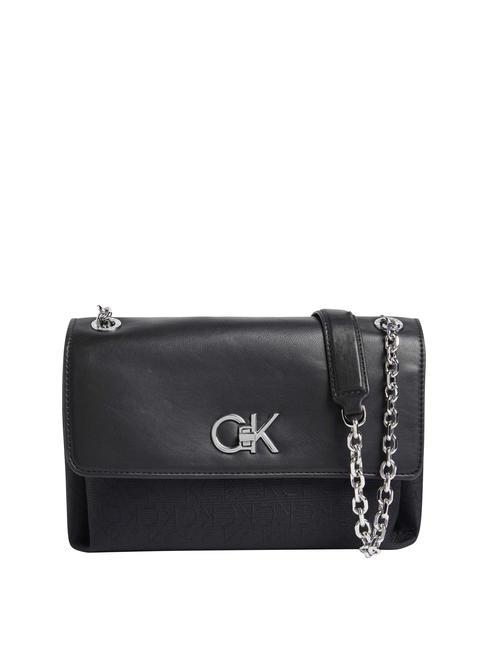 CALVIN KLEIN RE-LOCK Convertible Borsa a spalla / a tracolla neronero - Borse Donna