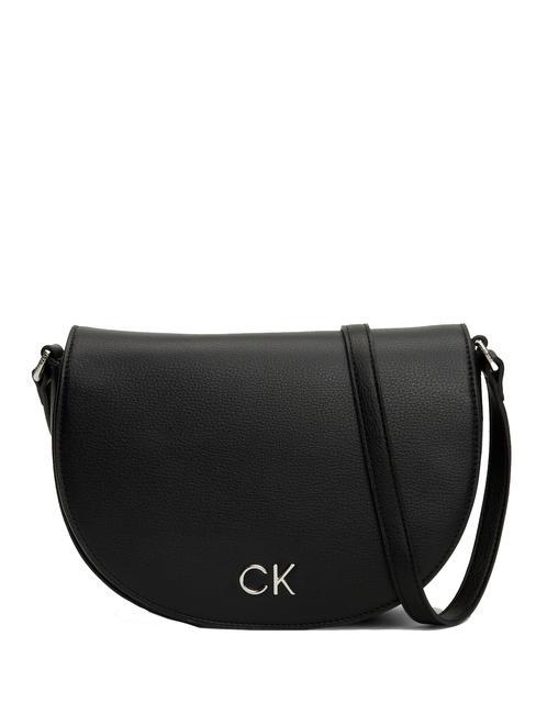 CALVIN KLEIN CK DAILY Saddle Borsa a tracolla pvh black - Borse Donna