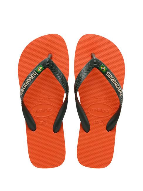 HAVAIANAS BRASIL LOGO Infradito  sunset orange - Scarpe Unisex