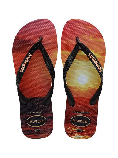 HAVAIANAS HYPE Infradito black/black/peach - Scarpe Uomo