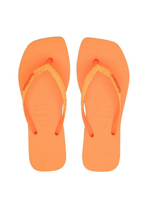 HAVAIANAS SQUARE GLITTER NEON Infradito beige/orange - Scarpe Donna