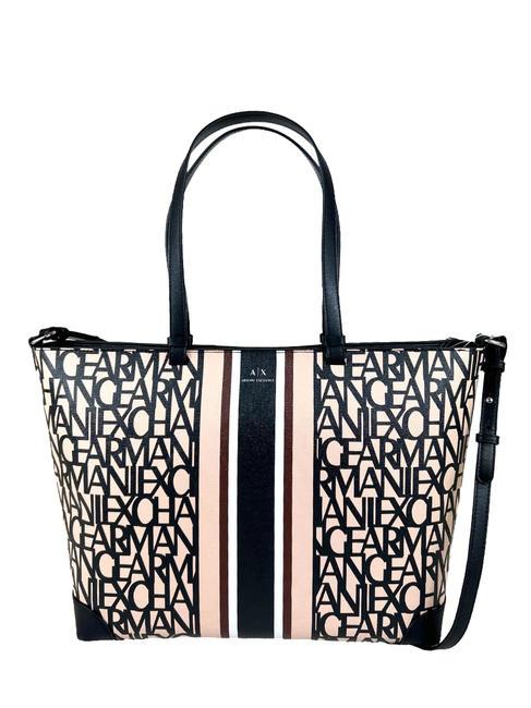 ARMANI EXCHANGE A|X ALL OVER Borsa shopper con tracolla sunrise/black - Borse Donna