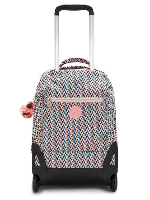 KIPLING SARI Zaino Trolley stampato girly geo - Zaini con carrello