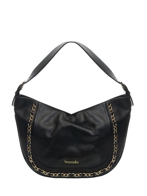 BRACCIALINI NORA Borsa sacca in pelle nero - Borse Donna