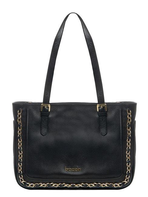 BRACCIALINI NORA Borsa shopping in pelle nero - Borse Donna