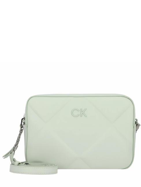 CALVIN KLEIN QUILT Camera Bag a tracolla milky green - Borse Donna