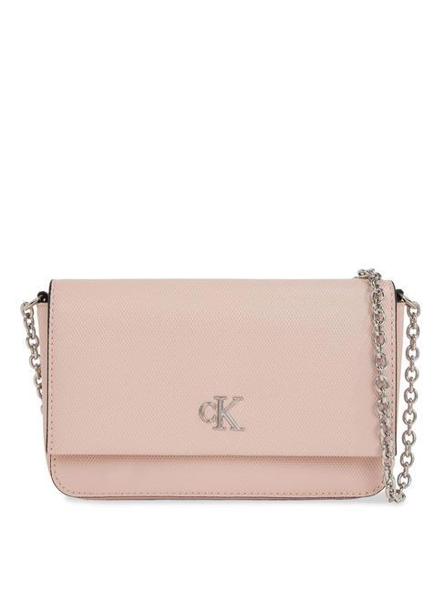 CALVIN KLEIN MINIMAL MONOGRAM Mini Bag a tracolla pale conch shell - Borse Donna