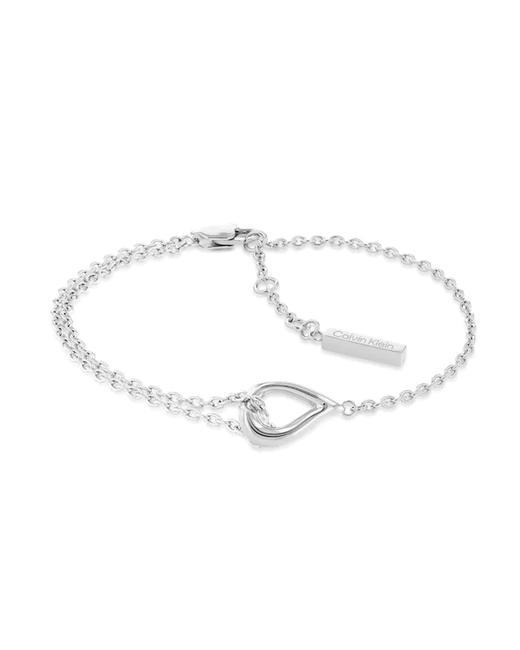 CALVIN KLEIN SCULPTURAL Bracciale con goccia acciaio - Bracciali Donna