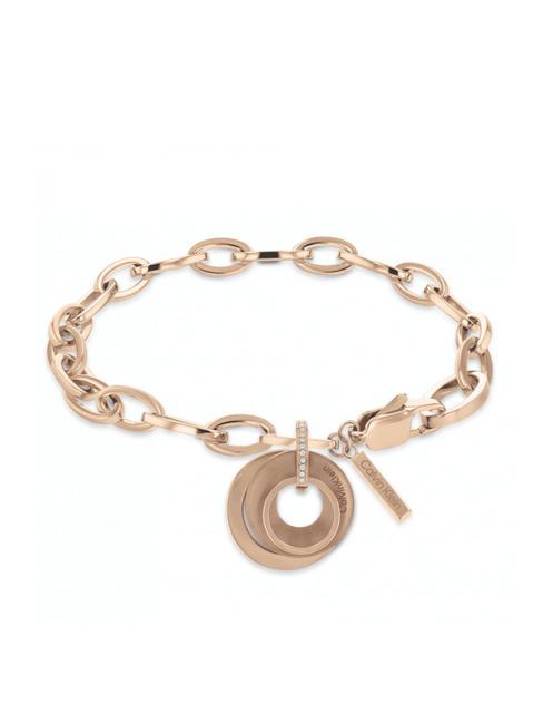 CALVIN KLEIN SCULPTURAL Bracciale con cerchi e zirconi oro - Bracciali Donna