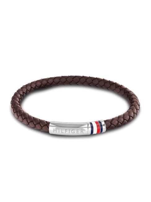 TOMMY HILFIGER INTERWOVEN BRAID Bracciale in pelle brown - Bracciali Uomo