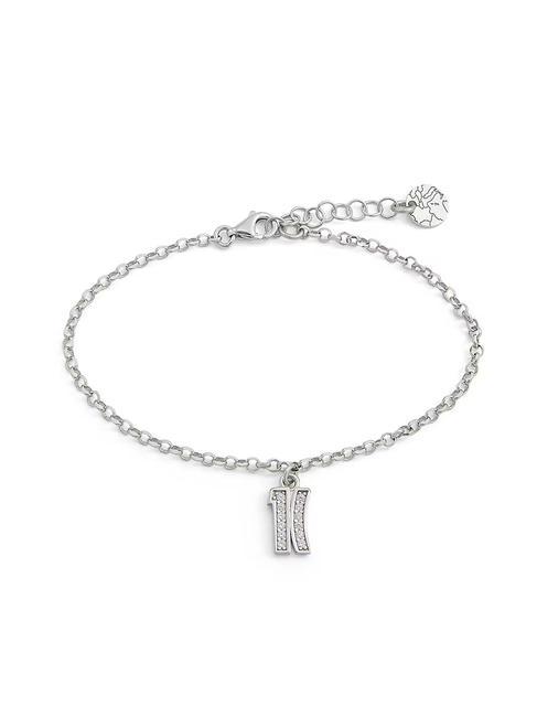 ALVIERO MARTINI PRIMA CLASSE BROADWAY Bracciale con charm logo e zirconi acciaio - Bracciali Donna