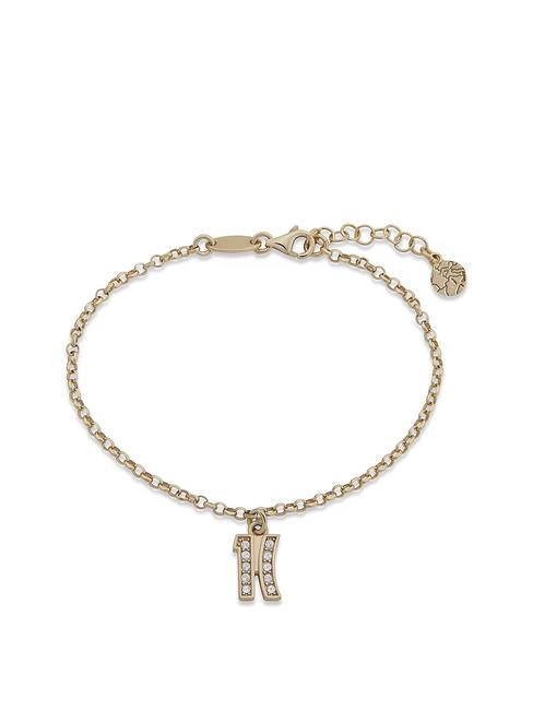 ALVIERO MARTINI PRIMA CLASSE BROADWAY Bracciale con charm logo e zirconi oro - Bracciali Donna