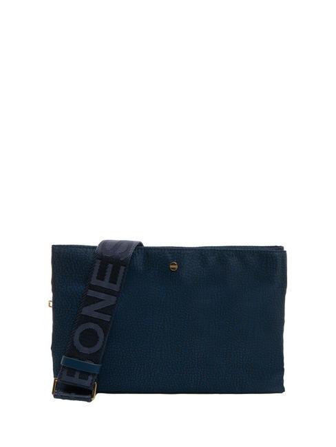 BORBONESE L'ECOLE NYLON Borsa tracolla tre scomparti blu - Borse Donna