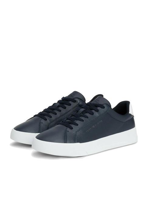 TOMMY HILFIGER COURT BETTER Sneakers in pelle desert sky - Scarpe Uomo