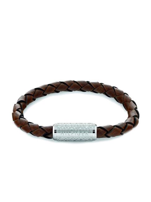 TOMMY HILFIGER EXPLODED BRAID Bracciale in pelle brown - Bracciali Uomo