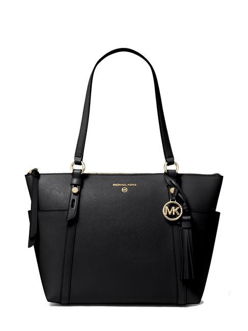 MICHAEL KORS SULLIVAN Borsa tote media in pelle a spalla black - Borse Donna