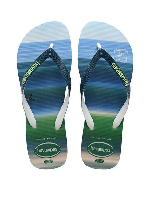 HAVAIANAS TOP SURF SESSIONS Infradito in gomma beige/atlantic blue - Scarpe Uomo