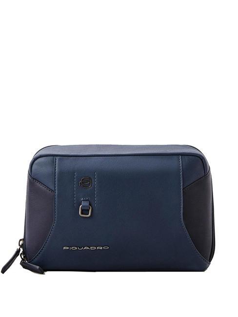 PIQUADRO HAKONE Tracolla mini in pelle blu - Tracolle Uomo