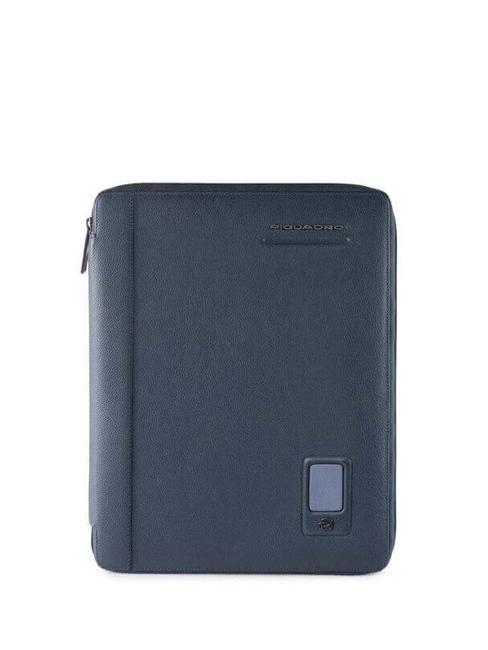 PIQUADRO AKRON Portablocco in pelle blu - Porta tablet & Organizer