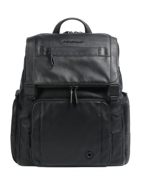 PIQUADRO CHARLIE  Zaino porta PC 14" in pelle Nero - Zaini da lavoro porta PC