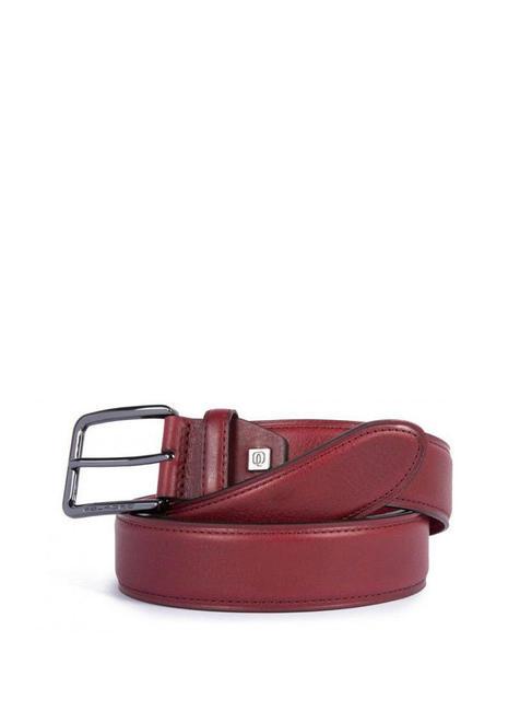 PIQUADRO BLACK SQUARE Cintura in pelle, accorciabile su misura bordeaux 2 - Cinture