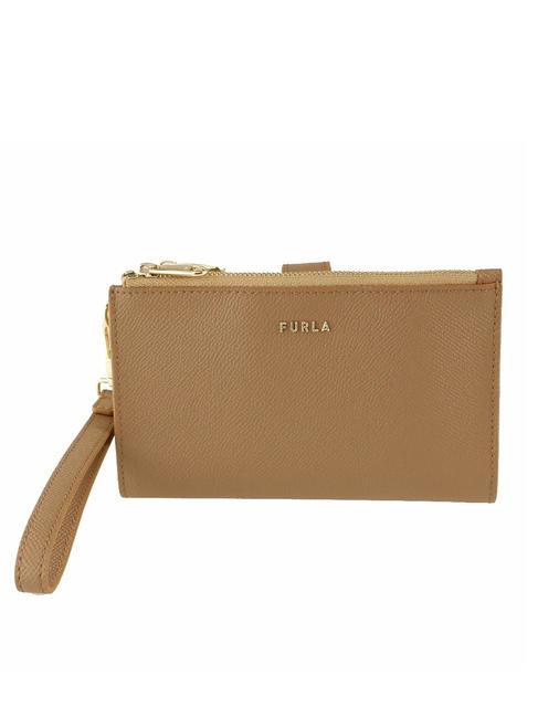 FURLA AFRODITE Pochette portafoglio in pelle CARAMELLO f - Portafogli Donna