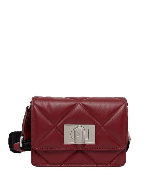 FURLA 1927 Borsa mini in pelle trapuntata ciliegia d+nero - Borse Donna