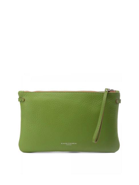 GIANNI CHIARINI HERMY Pochette in pelle martellata wasabi-nature - Borse Donna