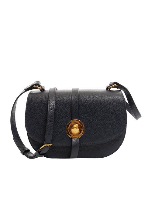 COCCINELLE MARGHERITA Borsa saddle in pelle martellata midnight blue - Borse Donna