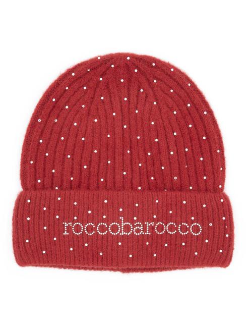 ROCCOBAROCCO SHINE Berretto con strass rosso - Cappelli