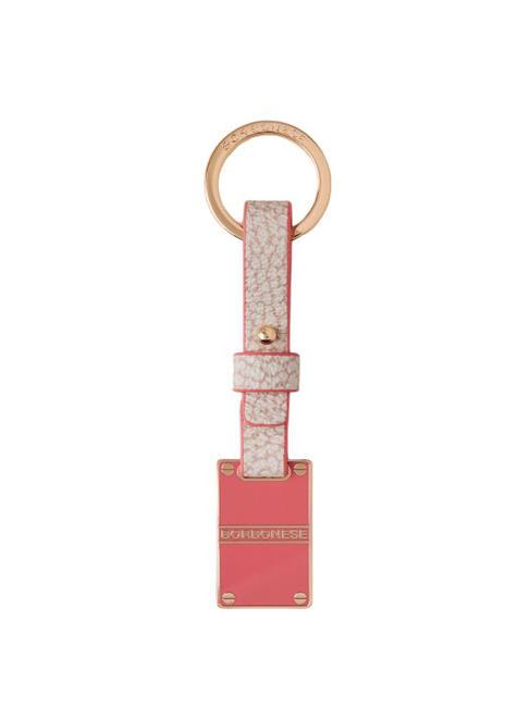 BORBONESE KEYRING Portachiavi piastrina 15 sabbia/tea rose - Portachiavi