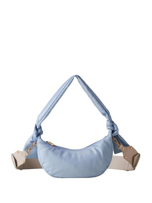 BORBONESE LOVER NYLON Borsa piccola a spalla con tracolla topazio/grigio chiaro - Borse Donna