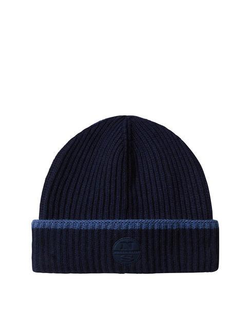 NORTH SAILS BICOLOR Cappello a coste con risvolto navy blue - Cappelli