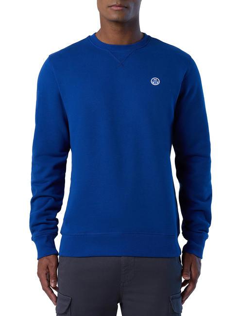 NORTH SAILS ROUND LOGO Felpa girocollo in cotone ocean blue - Felpe Uomo