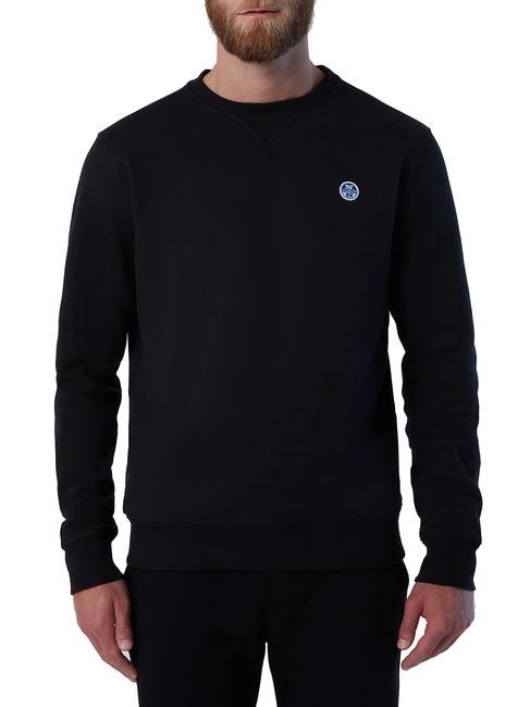 NORTH SAILS ROUND LOGO Felpa girocollo in cotone black - Felpe Uomo